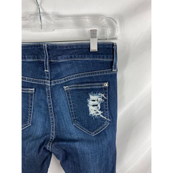 Koral High Rise Skinny Jeans Dark Wash Distressed size 26 - Picture 3 of 4
